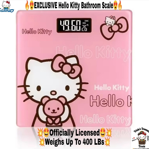 Hello Kitty Other - EXCLUSIVE - Hello Kitty Officially Licensed Bathroom Scale - USB Rechargeable